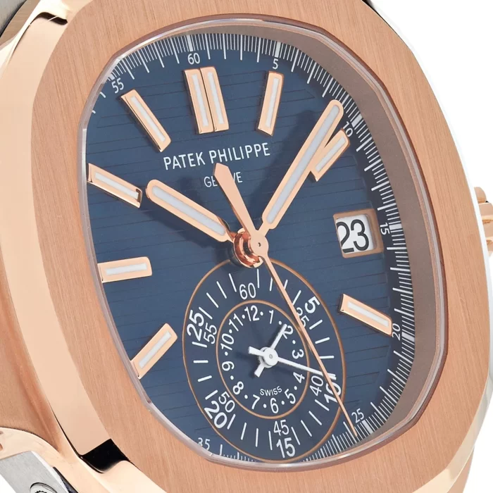 Patek Philippe Nautilus 5980/1AR-001 Chronograph Stainless Steel Rose Gold Blue Dial (2024) - 图片 2