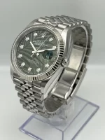 Rolex Datejust 126234 White Gold Stainless Steel Palm Motif Diamond Dial Jubilee - 图片 5