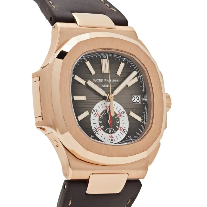Patek Philippe Nautilus 5980R-001 Chronograph Date Rose Gold Brown Dial - 图片 4