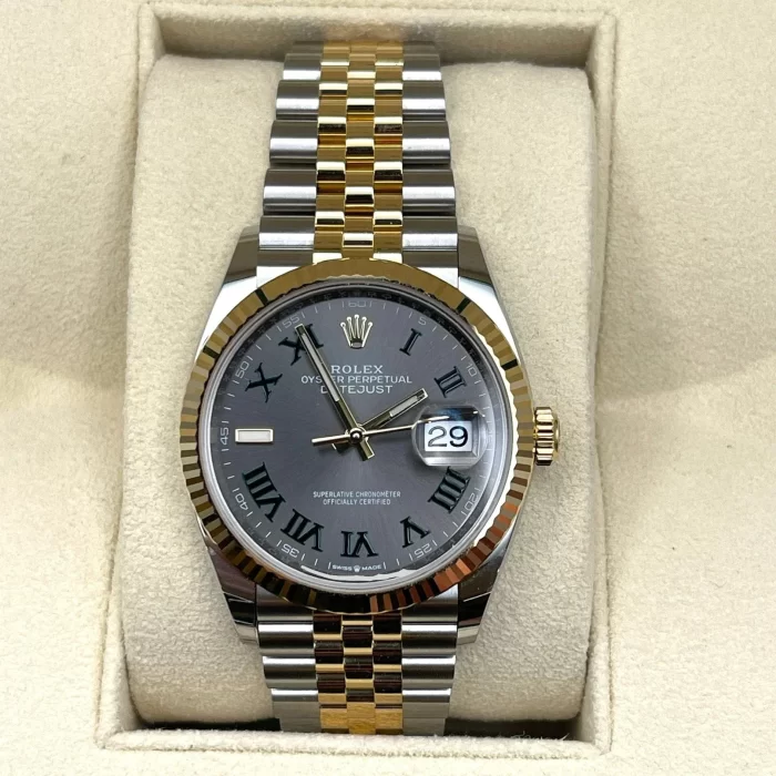 Rolex Datejust 126233 'Wimbledon' Stainless Steel Yellow Gold Slate Dial Jubilee - 图片 4