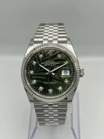 Rolex Datejust 126234 White Gold Stainless Steel Palm Motif Diamond Dial Jubilee - 图片 6