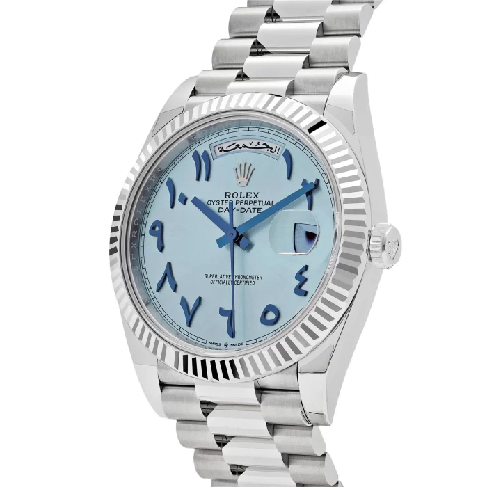 Rolex Day-Date 228236 Platinum Ice Blue Arabic Dial - 图片 5