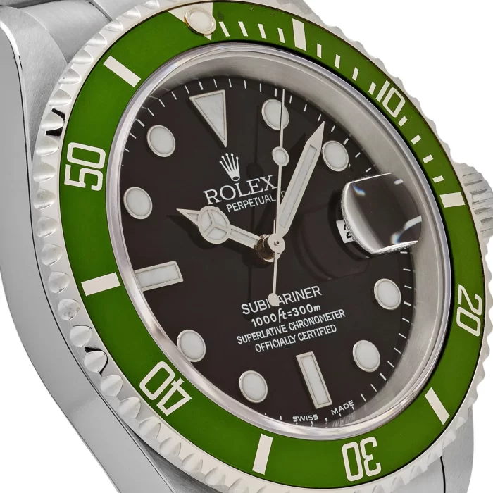 Rolex Submariner Date 16610LV 'Kermit' Bezel Flat 4 Stainless Steel Black Dial Oyster - 图片 4
