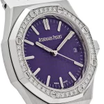 Audemars Piguet Royal Oak 15551BC.ZZ.1356BC.02 White Gold Purple Dial Diamond Bezel Special Edition (2023) - 图片 6