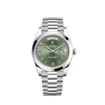 Rolex Day-Date 228206-0027 Platinum President Olive Green Dial