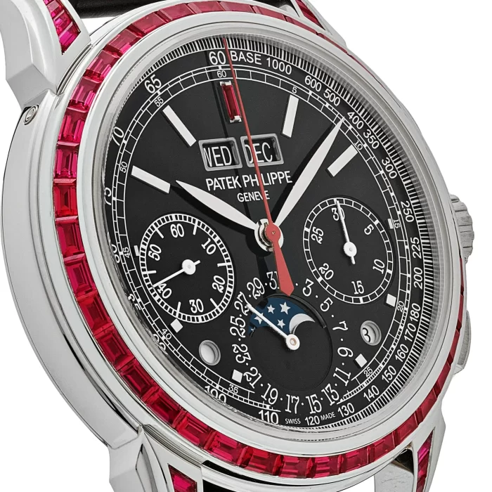 Patek Philippe Grand Complications 5271/12P-001 Perpetual Calendar Platinum Black Dial Ruby Bezel - 图片 6