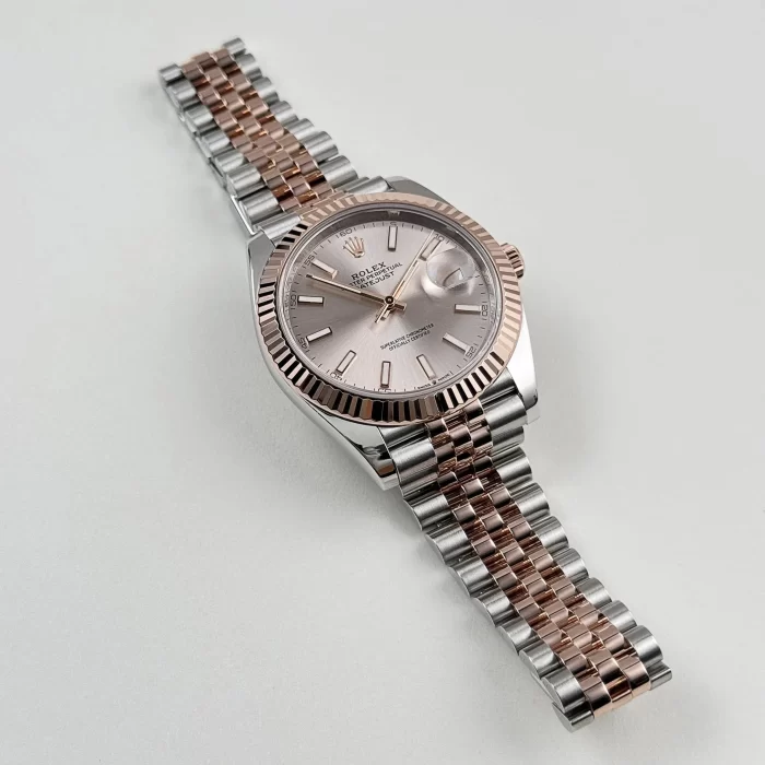 Rolex Datejust 126331 Rose Gold Stainless Steel Sundust Dial Jubilee - 图片 7