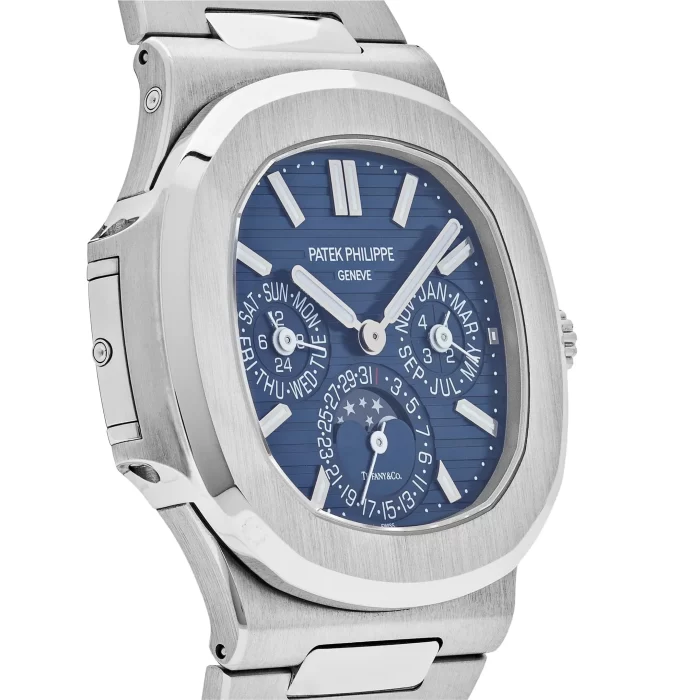 Patek Philippe Nautilus 5740/1G-001 'Tiffany & Co.' Perpetual Calendar Moon Phases White Gold Blue Dial - 图片 7